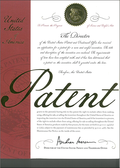 注册专利（美國）